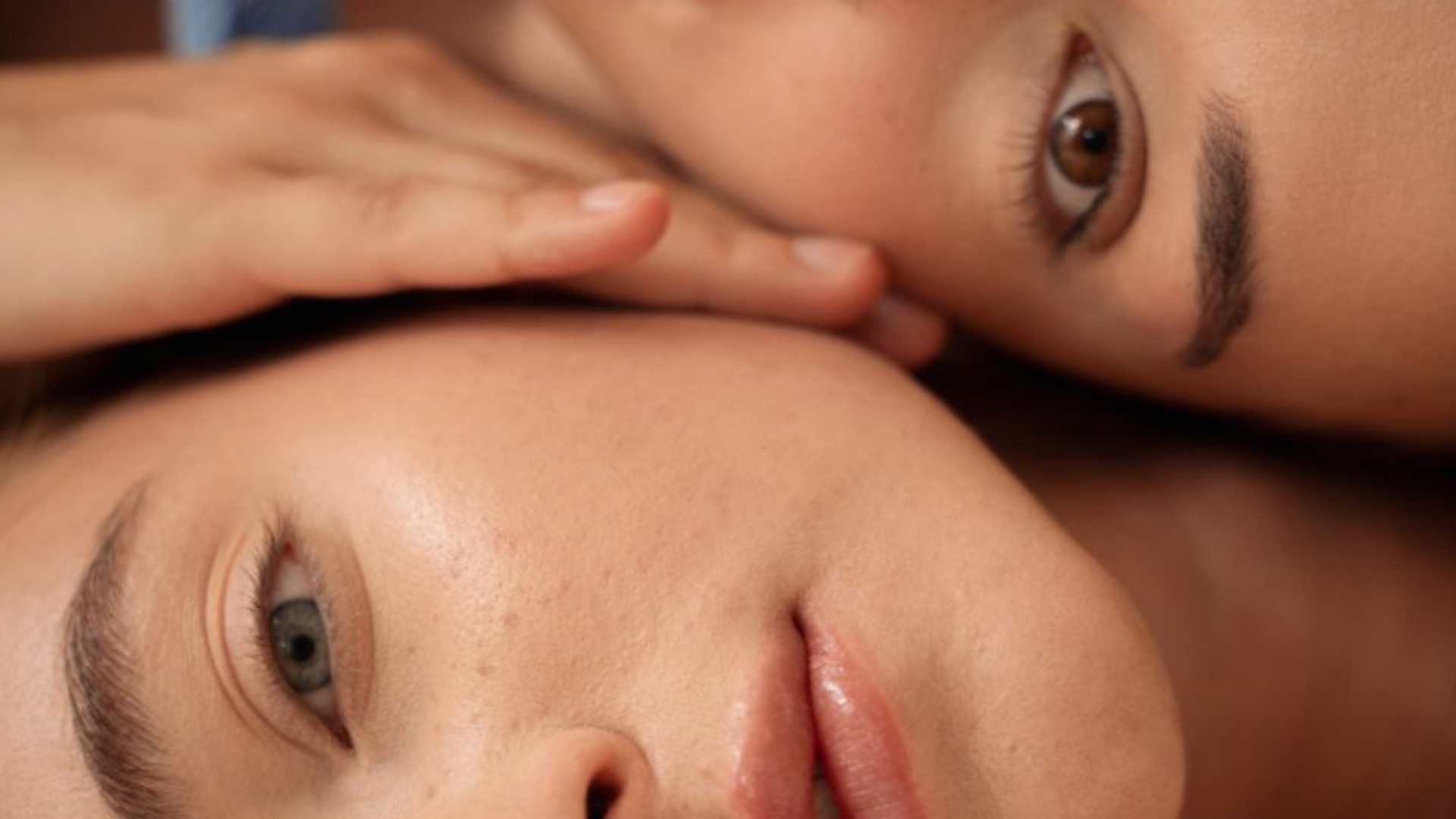 Close-up of two women's faces with smooth, glowing skin and defined eyebrows, featuring Welby Wellness & Aesthetics skincare context and Dysport-related rejuvenation cues